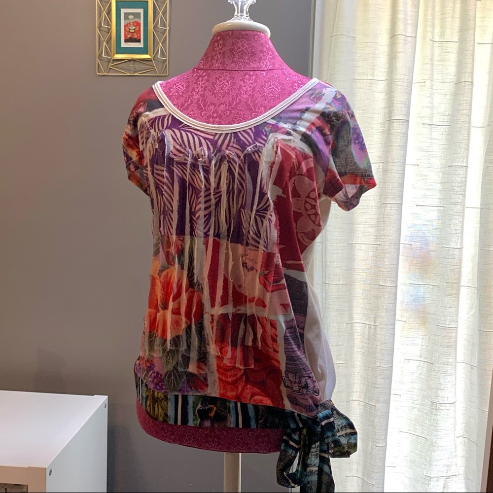 EUC DESIGUAL VIATRI SIDE-TIED TEE - XL